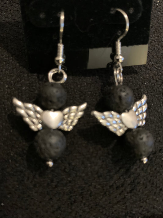 Lava Rock with Angel wings